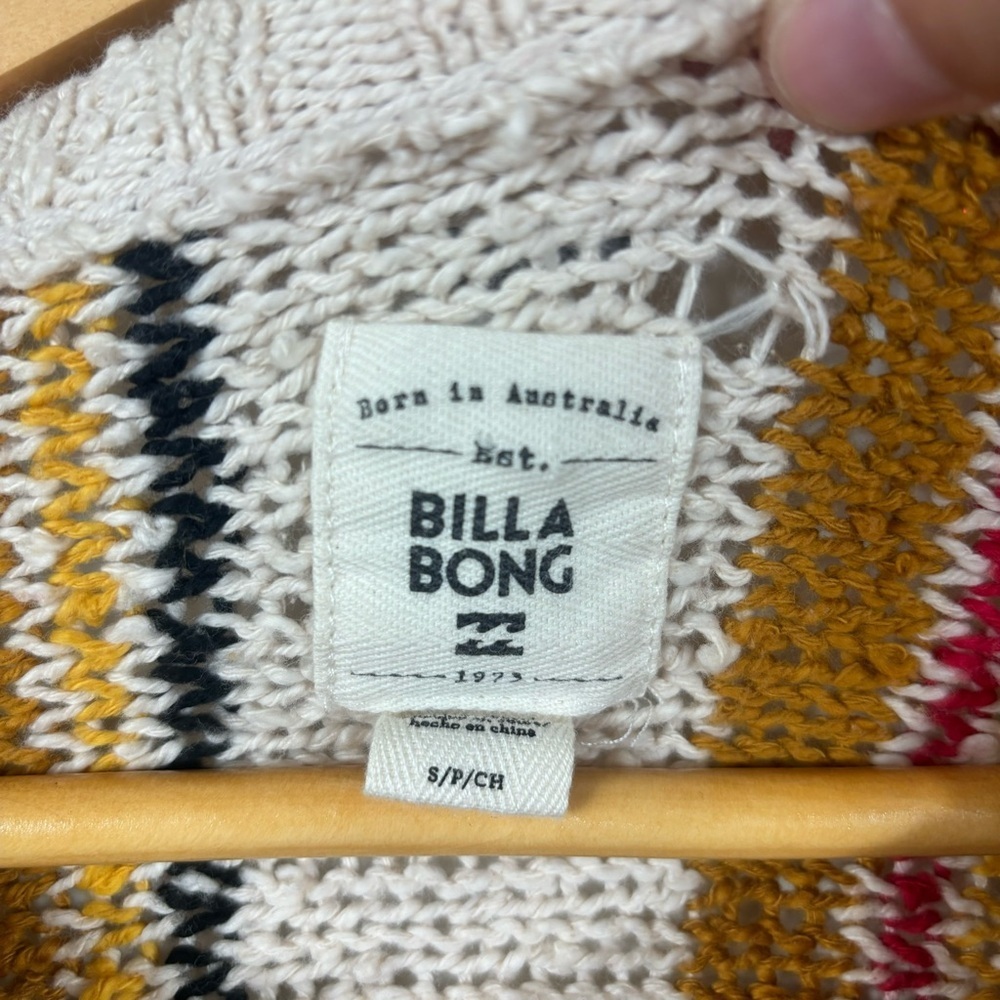 Billabong‎ easy going striped sweater Size Small - Picture 4 of 8